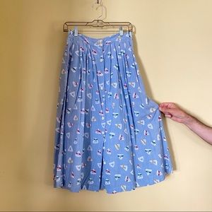 New Mints Triangle Pattern Skirt